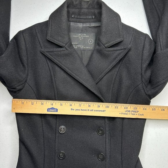 All Saints Obia Coat Size 6 Black Peplum Double Breasted Wool-Blend Gwen RARE - Picture 10 of 13